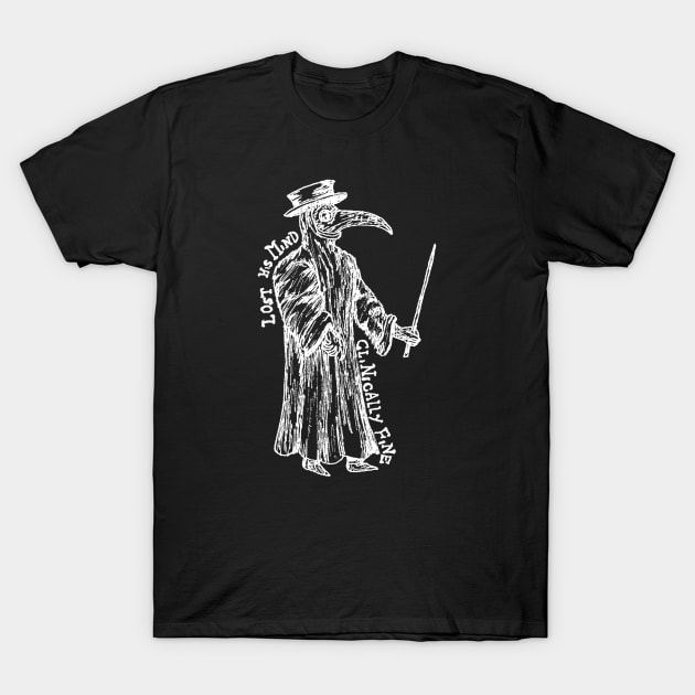 Plague Doctor (White) T-Shirt by NightmareCraftStudio